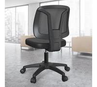 Sedia ergonomica senza braccioli, girevole, per casa e ufficio, con ruote regolabili in altezza e girevoli, per persone