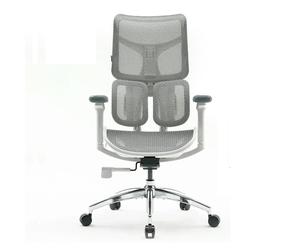 Sedia ergonomica SIHOO Doro S100 - Doppio supporto lombare dinamico - Braccioli 4D - Certificata BIFMA/SGS - Bianca - Nouvo