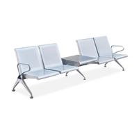 Sedia for ospiti da ufficio,Posti a sedere for area attesa,Posti a sedere for fermata dell'autobus,Panca a tre posti,Per corridoi ospedalieri, Stazioni, Luoghi pubblici(Silver,230*65*78cm)