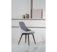 Sedia forma arrotondata con schienale e della seduta imbottita MOD. ASTRID dimensioni 58x49x h 85 cm - peso 7,5 kg sedia in tessuto imbottito grigio chiaro grigio