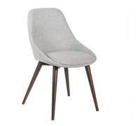 Sedia forma arrotondata con schienale e della seduta imbottita NON Sfoderabile MOD. ASTRID dimensioni 58x49x h 85 cm - peso 7,5 kg sedia in tessuto imbottito grigio chiaro grigio