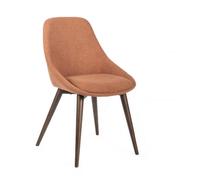 Sedia forma arrotondata con schienale e della seduta imbottita NON Sfoderabile MOD. ASTRID dimensioni 58x49x h 85 cm - peso 7,5 kg sedia in tessuto imbottito colore Ruggine ruggine