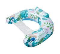 Sedia galleggiante da piscina per adulti, con portabicchieri gonfiabile, in PVC, comoda, a strato singolo, per relax estivo, spiaggia, lago, feste in piscina, divano per vacanze