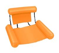 Sedia Galleggiante Gonfiabile per Piscina, Comoda Poltrona Galleggiantes, per Estate, Spiaggia, Lago, Feste in Piscina e Relax(Orange)