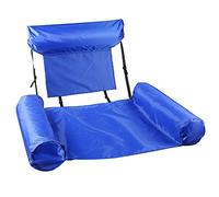 Sedia galleggiante per piscina, gonfiabile per piscina, lettino gonfiabile con schienale e braccioli, per feste in acqua, piscine e spiaggia, colore: blu zaffiro