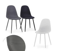 Sedia gambe metallo moderna imbottita design ufficio eco pelle ecopelle