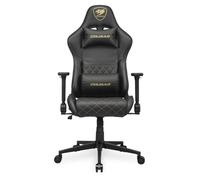 COUGAR Armor One V2 Gold - Sedia da gioco, superficie in pelle in PVC, braccioli pieghevoli 4D, reclinabili a 155°, regolazione dell'altezza di sollevamento del pistone, supporto di peso fino a 120 kg