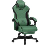 GTPLAYER Sedia da gaming, ergonomica, in Tessuto tecnico, con supporto lombare, sedia PC con schienale allargato, portata fino a 150 kg, colore: verde