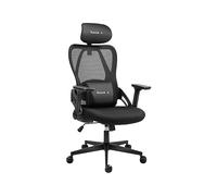 SEDIA GAMING HUZARO Combat 2.7 ergonomica in rete nera con supporto lombare regolabile in altezza