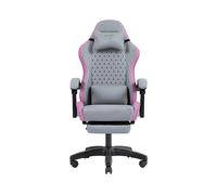 Mars Gaming MGC-X, Sedia Gaming Ergonomica, Tessuto Traspirante, Schienale Reclinabile e Altezza Regolabile, Braccioli Dinamici, Cuscino Cervicale e Lombare, Sedia Poggiapiedi Estensibile, Rosa