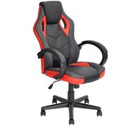 BAKAJI Sedia Gaming Poltrona da Ufficio Direzionale Ruote Girevole Sportiva Racer Direzionale Office Racing Presidenziale Casa Studio Sedia Da Scrivania Uffici Altezza Regolabile (Rosso)