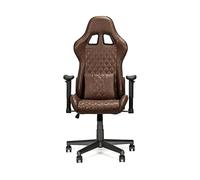 Sedia da Gaming Ranqer Felix Gaming Chair - Girevole a 360°, braccioli regolabili, schienale regolabile, cuscini rimovibili, ergonomica, base stabile in nylon - Marrone scuro