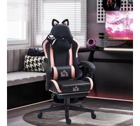 Sedia Gaming Rolipo 921-794V00BK Rosa/Nero Orecchie Gatto