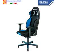 Sedia Gaming Scrivania PC Girevole Regolabile Direzionale Braccioli Blu SPARCO
