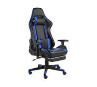 SEDIA GAMING VIDAXL Girevole con Poggiapiedi Blu in PVC