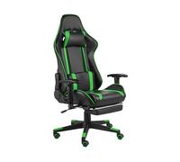 SEDIA GAMING VIDAXL Girevole con Poggiapiedi Verde in PVC