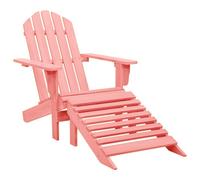 Sedia Giardino Adirondack con Ottomana Massello di Abete Rosa