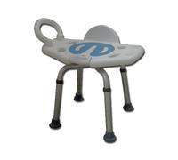 SEDIA GIREVOLE 90° SGABELLO BAGNO SEDUTA DOCCIA 8 ALTEZZE ANTISCIVOLO 135KG GIMA
