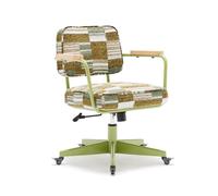 Sedia girevole a 360 gradi, comoda sedia da ufficio, ideale per lavorare da casa, sedia decorativa per camera da letto(Grass Green)