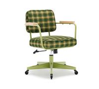 Sedia girevole a 360 gradi, comoda sedia da ufficio, ideale per lavorare da casa, sedia decorativa per camera da letto(Forest Green)