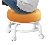 Sedia girevole - comoda seduta girevole, moderna sedia a rotelle rotonda | Duty girevole basso con ispessito, comodo sgabello girevole con in spugna ispessito per salone pedicure H
