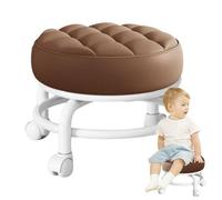 Sedia girevole con sgabello - Sgabello pieghevole girevole in materiale PP | Sgabello regolabile con ruote a 360° con ruote | Sgabello girevole con sedia da equitazione per cucina, SPA, ,