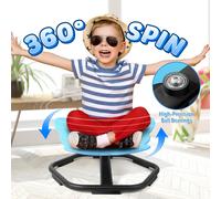 Sedia girevole da esterno 360 ° Giocattolo rotante per bambini Sedile altalena Equilibrio sensoriale Sedie divertenti Sollievo dal mal di movimento Giocattoli per ragazzi e ragazze