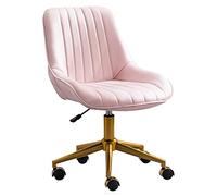 Sedia girevole da scrivania in velluto, regolabile, per casa, ufficio e toeletta con ruote, per camera da letto, soggiorno e sala studio, elegante e comoda per attività al computer