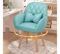 Sedia girevole da trucco di metà secolo, elegante, in pelle, per casa e ufficio, ideale per lavoro, studio o routine di bellezza, design confortevole e moderno