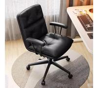 Sedia girevole da ufficio con schienale medio, regolabile in altezza, design ergonomico per casa e ufficio