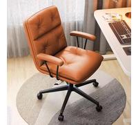 Sedia girevole da ufficio con schienale medio, regolabile in altezza, design ergonomico per casa e ufficio