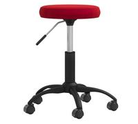 Sedia Girevole da Ufficio in Velluto Rosso Vino con Altezza Regolabile | Velluto 100% poliestere, base acciaio verniciato a polvere, rotazione 360°, assemblaggio richiesto