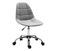 Sedia Girevole , Design Ergonomico E Regolabile Senza Braccioli, Grigio, 59x59x81-91cm