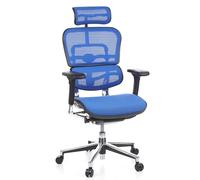 Sedia Girevole Ergohuman Tessuto Netto Blu