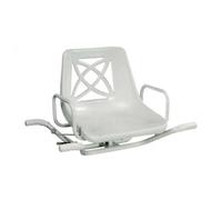 SEDIA GIREVOLE IN PLASTICA CON TELAIO IN ACCIAIO, PER VASCA DA BAGNO