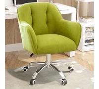Sedia Girevole in Velluto per scrivania da Ufficio, Sedia da Trucco, Sedia da Lavoro Moderna per Camera da Letto (Verde) (Verde Taglia Unica)