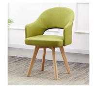 Sedia girevole moderna di metà secolo, comoda poltrona in tessuto con gambe in legno per casa, ufficio e studio, soluzione per scrivania piccola