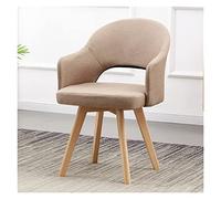 Sedia girevole moderna imbottita in tessuto arancione della metà del secolo per casa, ufficio, studio, sala riunioni, comoda poltrona con gambe in legno, piccola sedia da scrivania Octopus feet