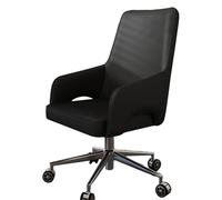 Sedia Girevole Poltrona Ufficio Senza Poggiatesta Altezza Regolabile for Scrivania e Uso Domestico con ruote girevole Disponibile in diversi colori tra cui scegliere(Black)