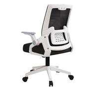 Sedia Girevole Sedia Da Ufficio Sedie Comode Lunghi Periodi Seduta Computer Domestico Mesh Studio Conferenze Sedie Ergonomiche (Telaio Bianco Rete Nera Senza Poggiatesta)