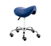 Sedia girevole, sgabello a sella, sedia a sella con ruote, sgabello idraulico con ruote, adatto for uffici e studi di trucco.(Blue)