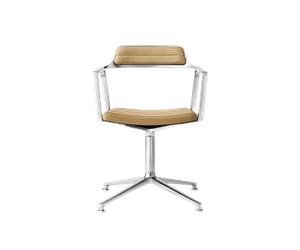 Sedia Girevole Vipp 452 Cammello/Pelle