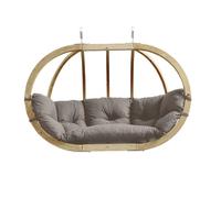 Sedia Globo Royal sedia taupe doppia in legno marrone