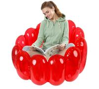 Sedia gonfiabile chiara - sedie gonfiabili per adulti, sgabelli trasparenti trasparenti in PVC per area esterna | Blow-Sofasitz, carico massimo di £ 250, sedie per film, mobili gonfiabili