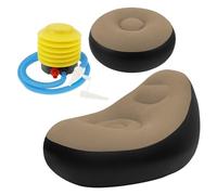 Sedia gonfiabile con ottomana portatile e divano gonfiabile con superficie floccata, grandi sedie gonfiabili ad aria, divano pieghevole per interni, soggiorno, camera da letto, viaggi, campeggio