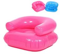 Sedia gonfiabile, sedia gonfiabile trasparente ed ergonomica, in PVC, per interni, camera da letto, balcone, giardino, piscina, relax, blu, facile da gonfiare con leggerezza e portabilità