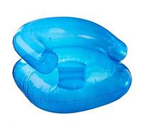 Sedia gonfiabile, sedia gonfiabile trasparente ed ergonomica, in PVC, per interni, camera da letto, balcone, giardino, piscina, relax, blu, facile da gonfiare con leggerezza e portabilità