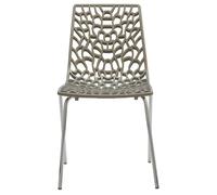 SEDIA GROOVE UP ON GRANDSOLEIL IN HIGHMOPP ACCIAIO CROMATO 9 COLORI