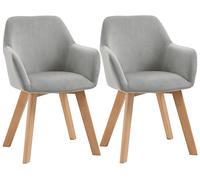 SEDIA HOMCOM IT835-728V00GY - con braccioli, schienale curvato, imbottita, in velluto grigio