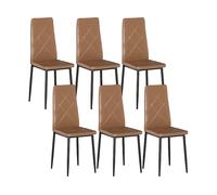 SEDIA HOMCOM IT835-835V02BN - set 6 sedie cucina moderne imbottite schienale alto